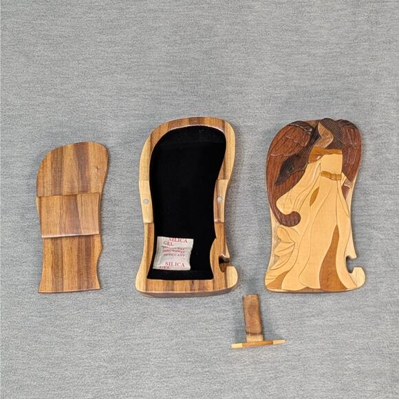 Carver Dan's Handmade Wood Angel Puzzle Jewelry Trinket Box Made in Vietnam - Picture 8 of 13